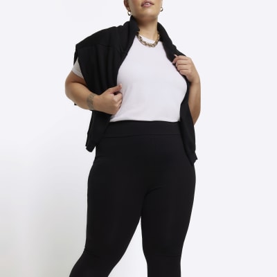 Plus black high waisted leggings