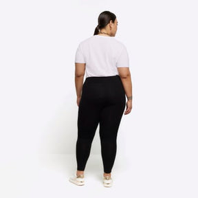 Plus black high waisted leggings