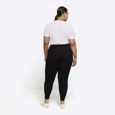 Plus black high waisted leggings