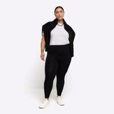 Plus black high waisted leggings