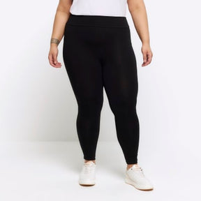 Plus black high waisted leggings