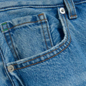 Plus blue high waisted straight leg jeans