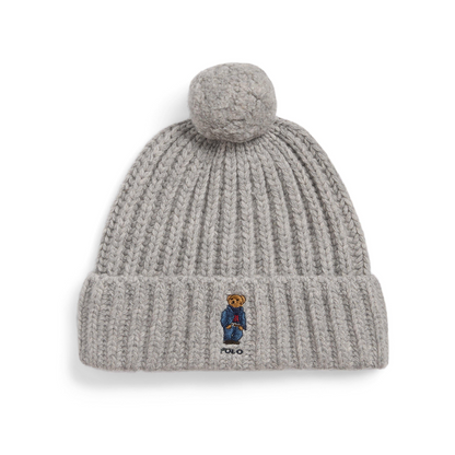 Bear Rib Pom Pom Beanie
