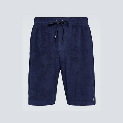 Cotton-blend terry shorts