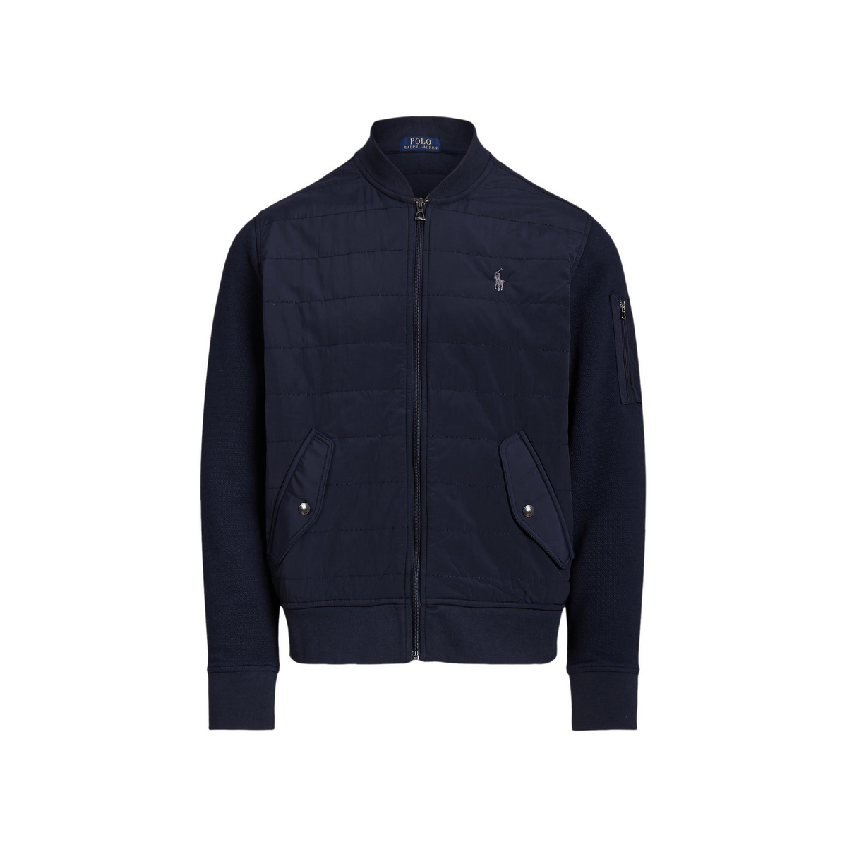 Double Knit Quilted Bomber Jacket