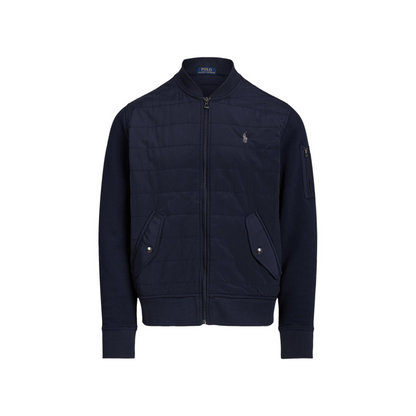 Double Knit Quilted Bomber Jacket