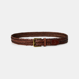 Men's Smooth Weave Leather Belt