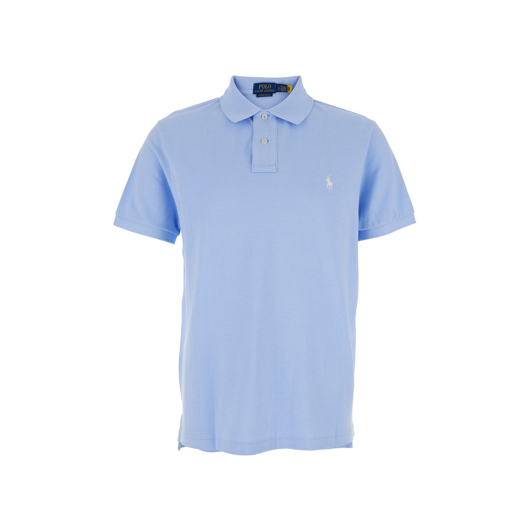 Polo ralph lauren "Regular Fit" Light Blue Polo Shirt with Classic Collar and Pony Embroidery on the Front in Cotton Piquet Man