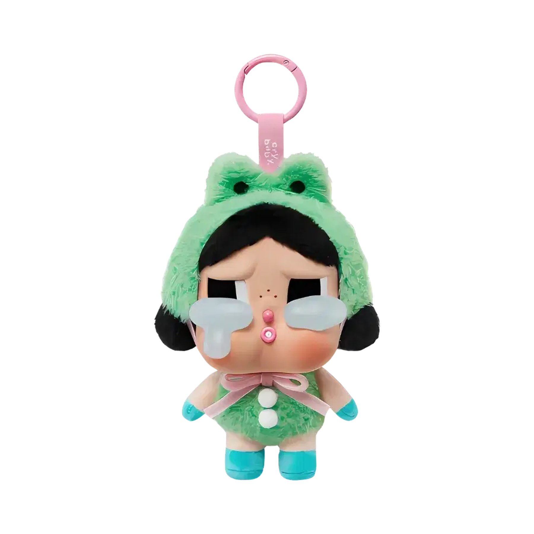 Pop Mart CryBaby Crying Again Series What A Frog Vinyl Face Plush