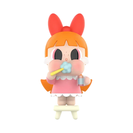 Pop Mart CRYBABY x Powerpuff Girls Series Brushing Teeth Blossom Figure