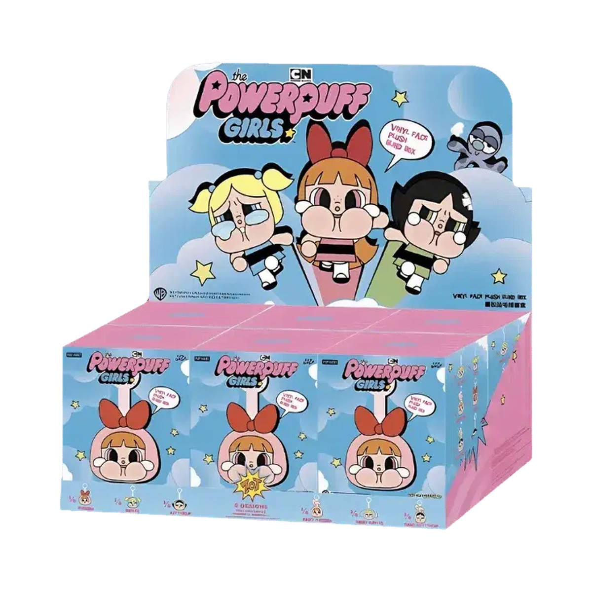 Pop Mart CryBaby x Powerpuff Girls Series Vinyl Face Plush Sealed Case (6 Blind Boxes)