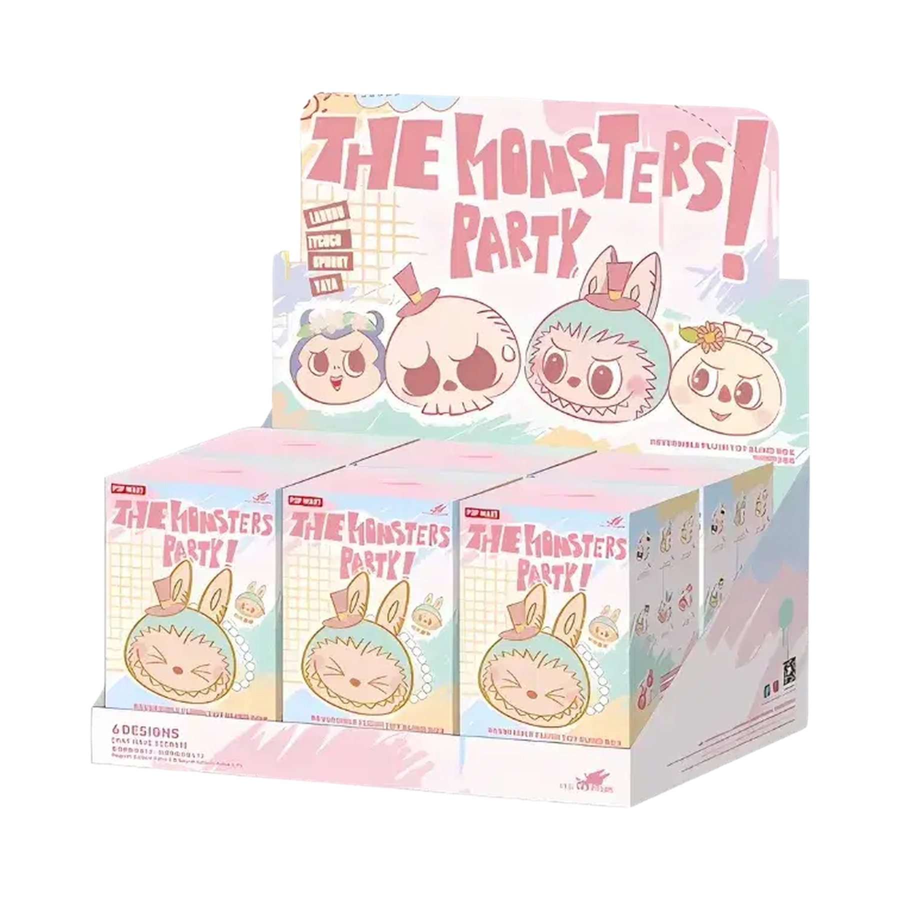 Pop Mart Labubu The Monsters Party Series Reversible Plush Doll Sealed Case (6 Blind Box)