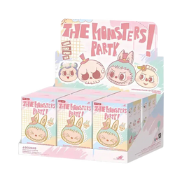 Pop Mart Labubu The Monsters Party Series Reversible Plush Doll Sealed Case (6 Blind Box)