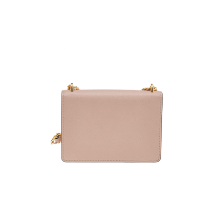 Prada Beige Saffiano Leather Flap Shoulder Bag