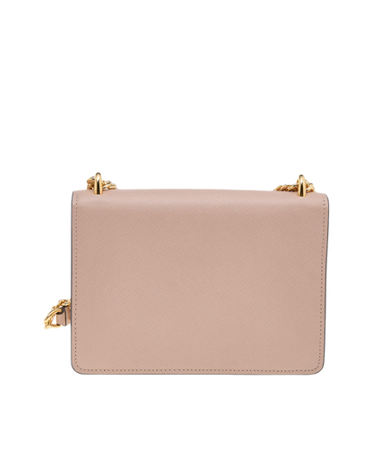 Prada Beige Saffiano Leather Flap Shoulder Bag