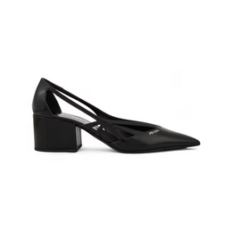 Prada Black Leather Cut-Out Pumps