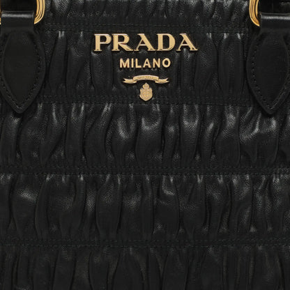 Prada Black Nappa Gaufre Leather Tote
