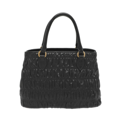 Prada Black Nappa Gaufre Leather Tote