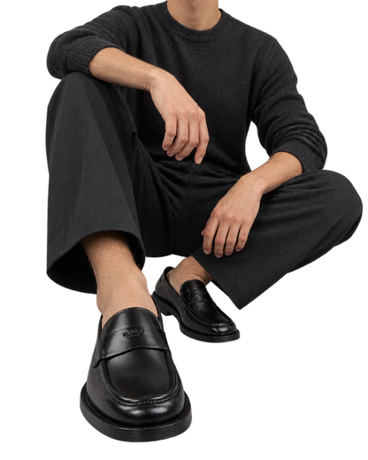 Prada Brushed leather loafers