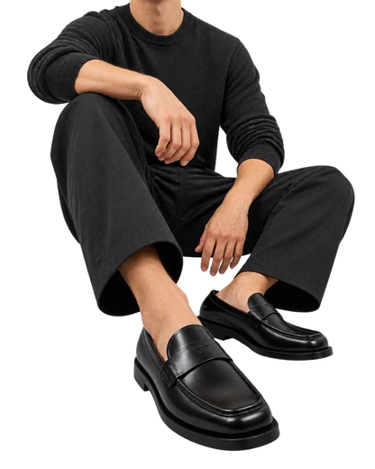 Prada Brushed leather loafers