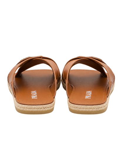 Prada Crisscross triangle-logo sandals