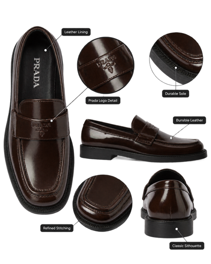 Prada Loafers in Brushed Leather