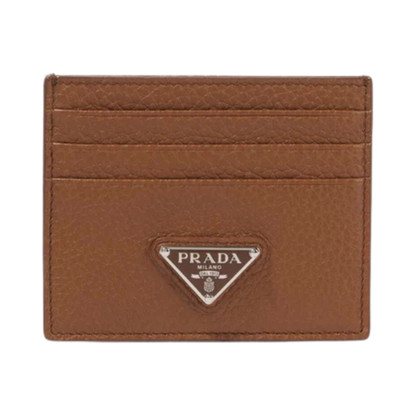 Prada Logo leather card holder