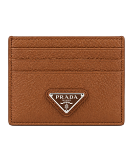 Prada Logo leather card holder