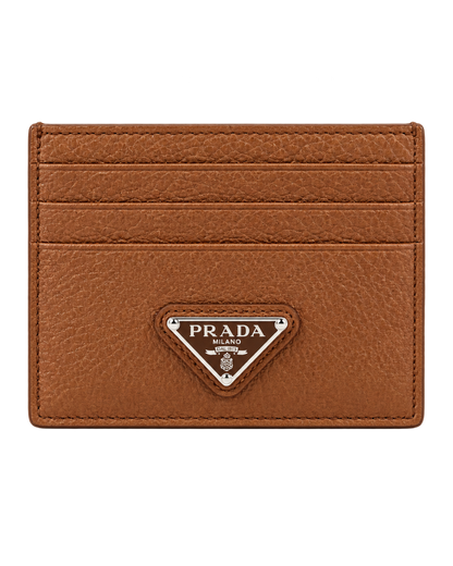 Prada Logo leather card holder
