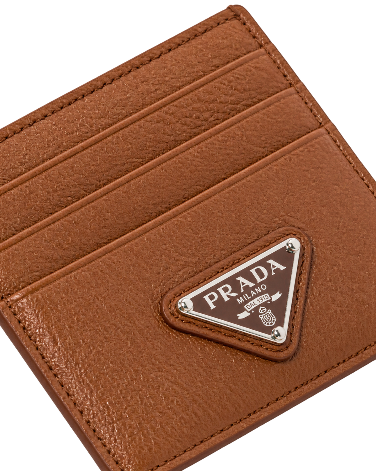 Prada Logo leather card holder