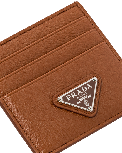Prada Logo leather card holder
