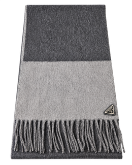 Prada logo-patch scarf