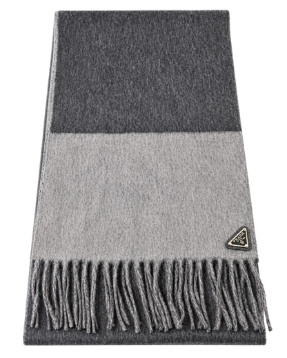 Prada logo-patch scarf