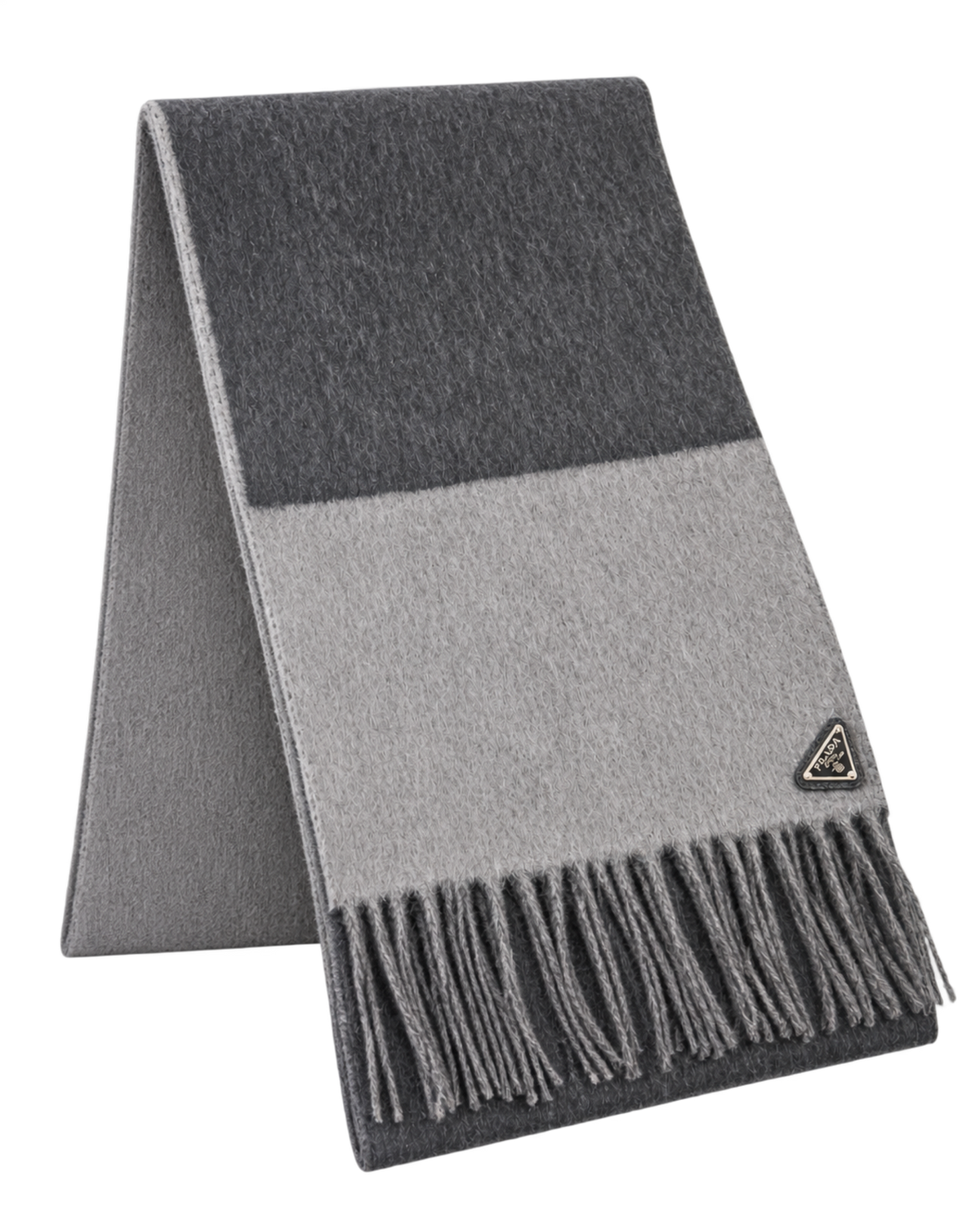 Prada logo-patch scarf