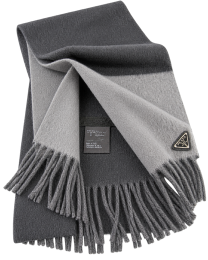 Prada logo-patch scarf