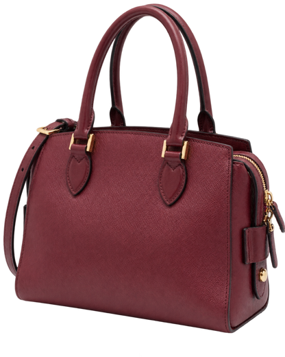 Prada Red Saffiano Lux/Soft Leather Top Zip Tote