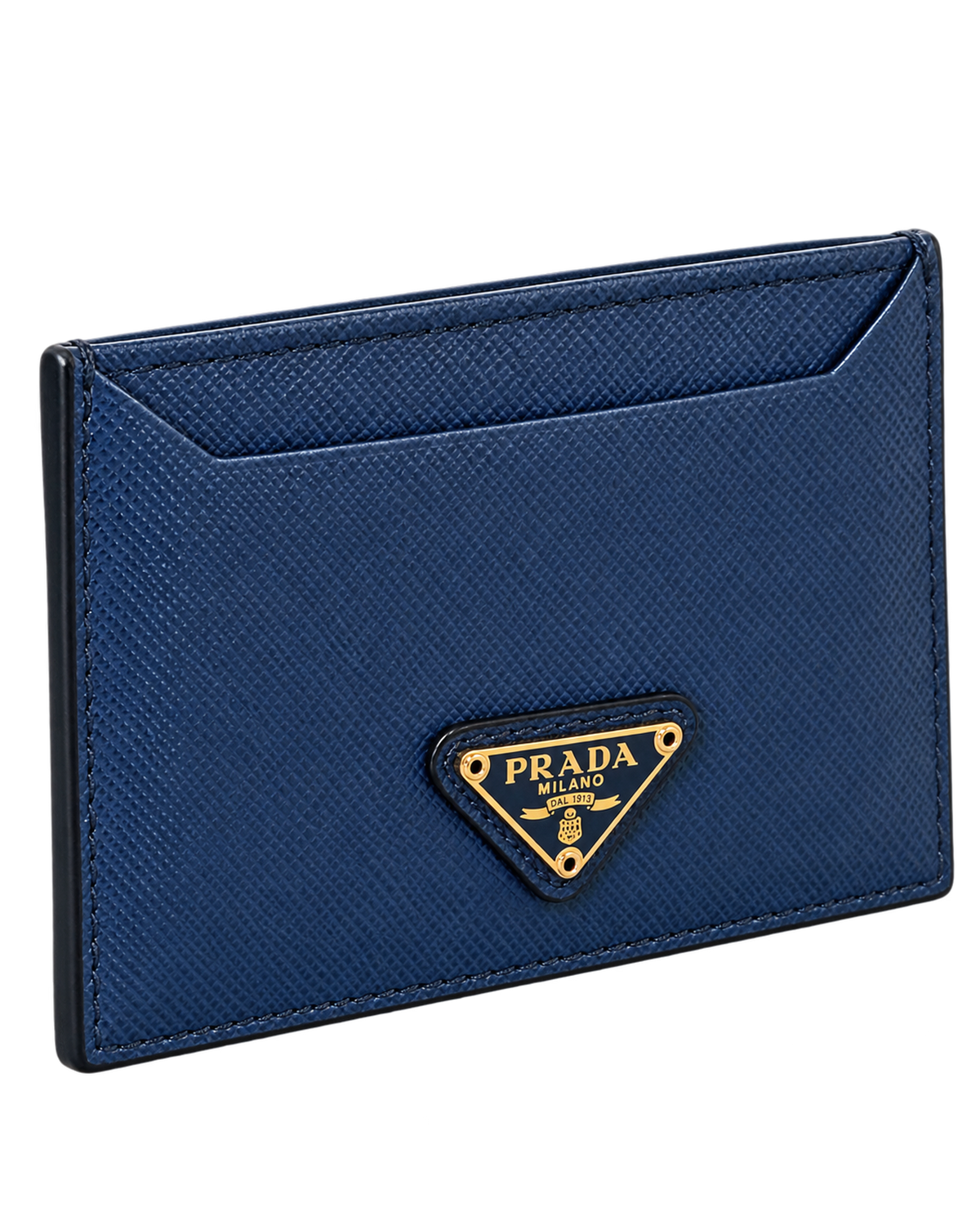 Prada Saffiano Card Case Bleuette