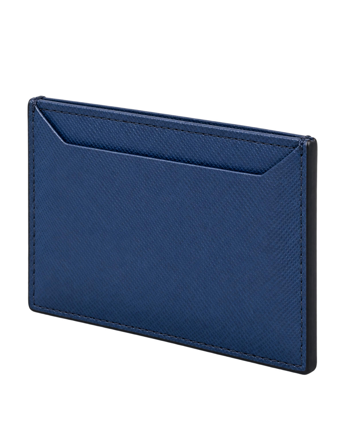 Prada Saffiano Card Case Bleuette