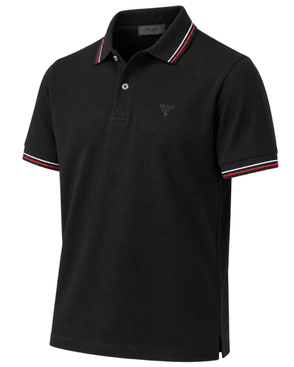 Prada short-sleeved piqué polo shirt