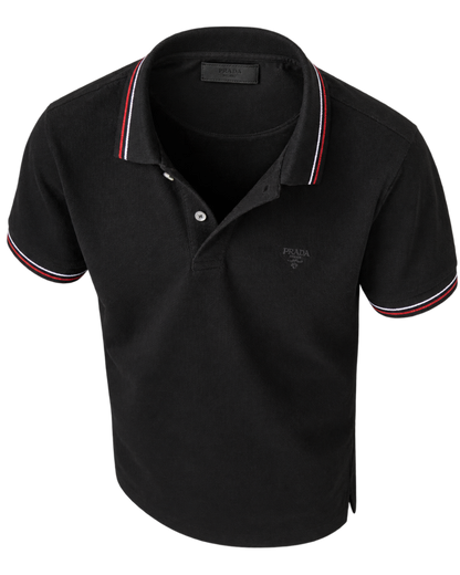 Prada short-sleeved piqué polo shirt