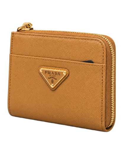 Prada Small Saffiano leather zipper wallet