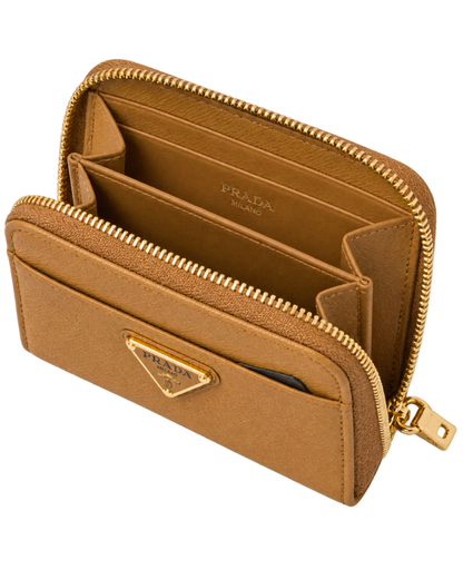 Prada Small Saffiano leather zipper wallet