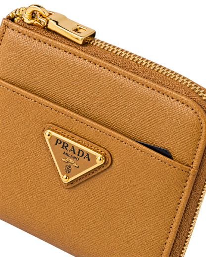 Prada Small Saffiano leather zipper wallet