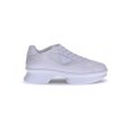 Prada White Leather Low-Top Chunky Sneakers