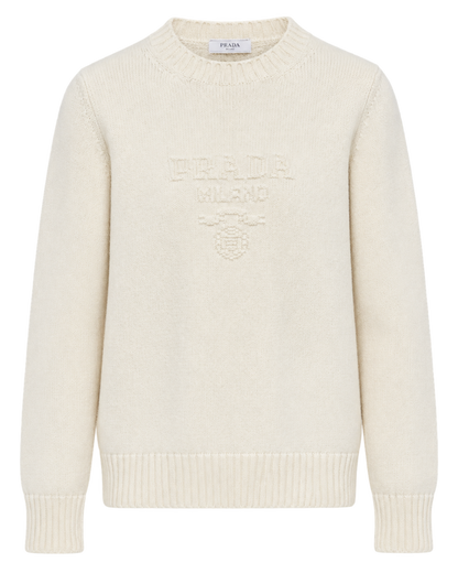 Prada wool and cashmere crew-neck sweater