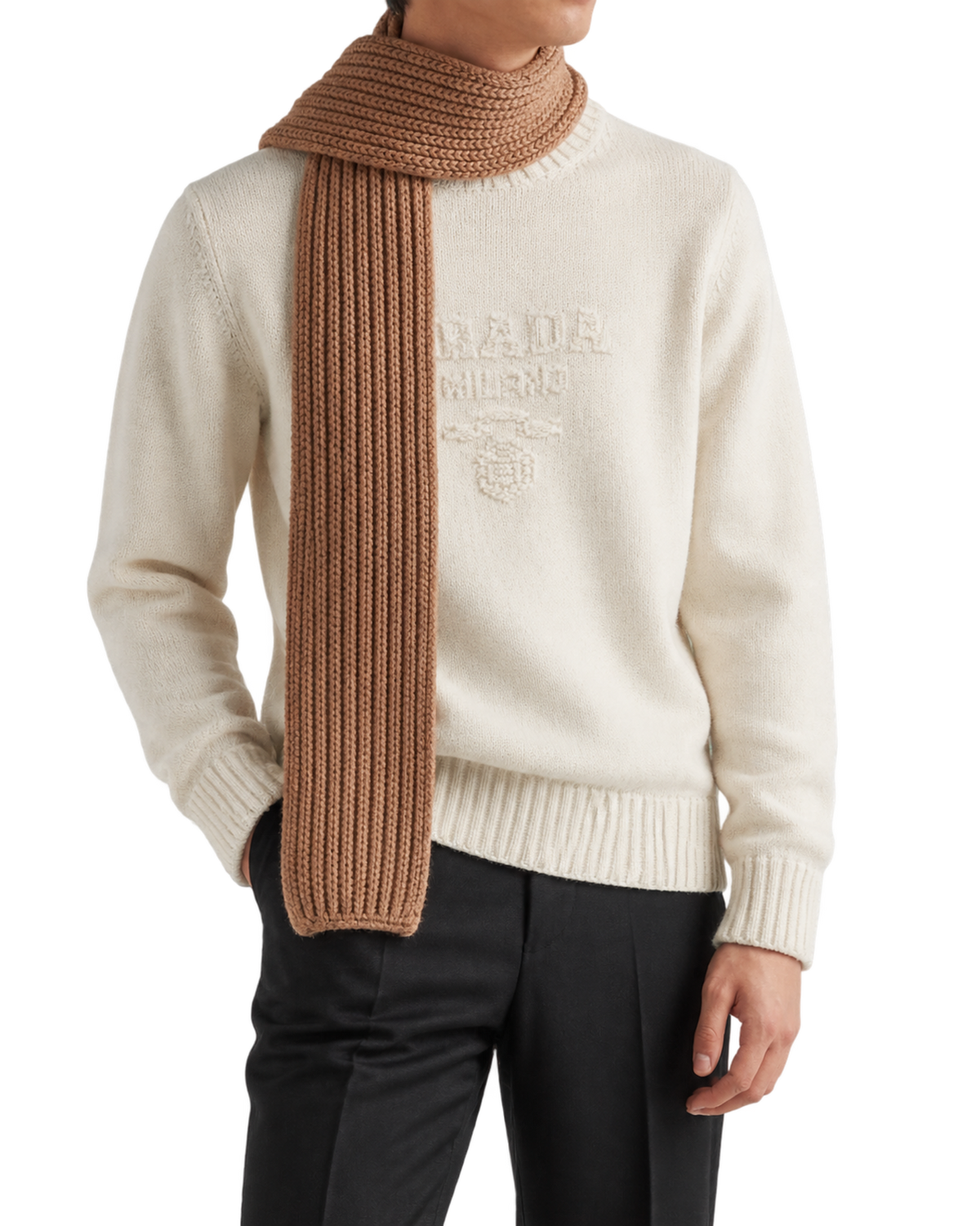Prada wool and cashmere crew-neck sweater