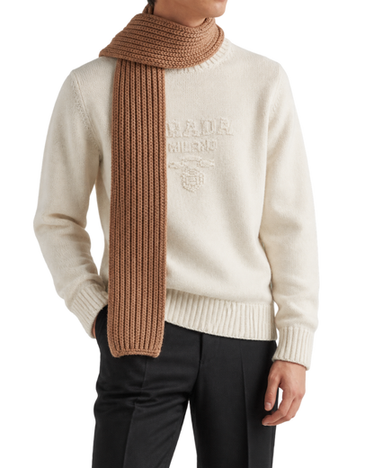Prada wool and cashmere crew-neck sweater