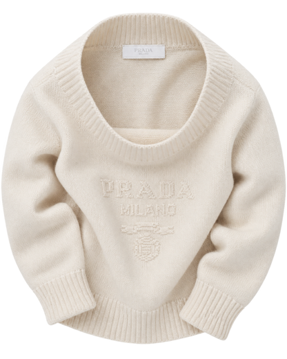 Prada wool and cashmere crew-neck sweater