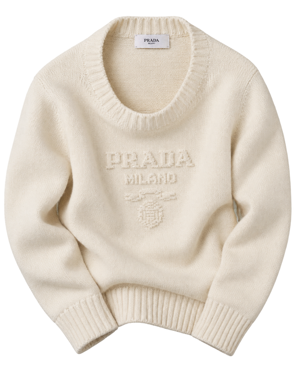 Prada wool and cashmere crew-neck sweater
