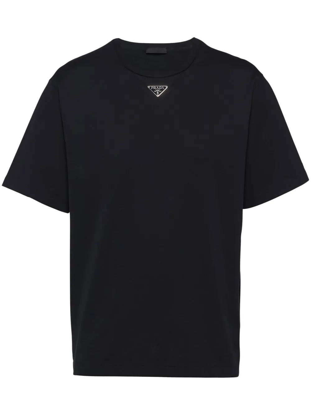 Prada Triangle Plaque T-Shirt in Black